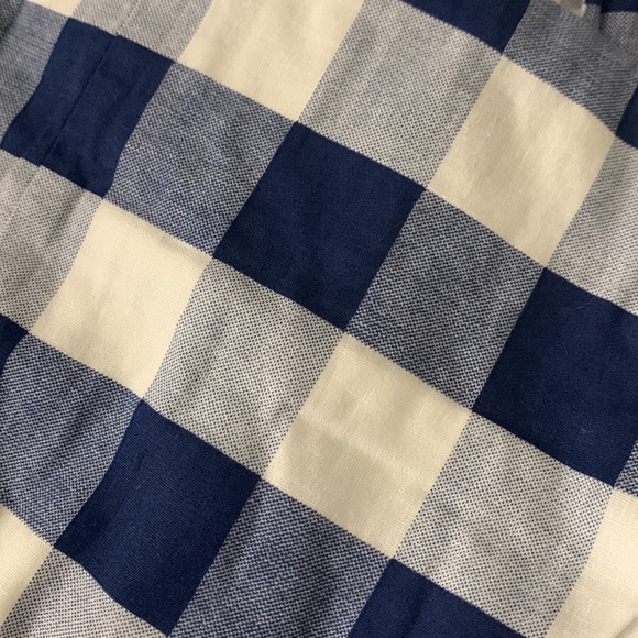 Lane Bryant Fast Lane Blue & White Gingham Wide Leg Culotte Cropped Pants sz 28 - Picture 6 of 9